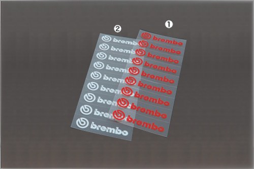 brembo Die Cut Sticker 9枚綴・赤/白 brembo Die Cut Sticker 9枚綴・赤/白